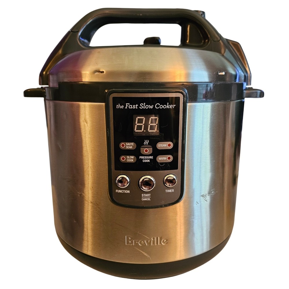 Breville‎ BPR600XL Fast Slow Cooker 6 Qt Pressure Stainless Steel 1100W
